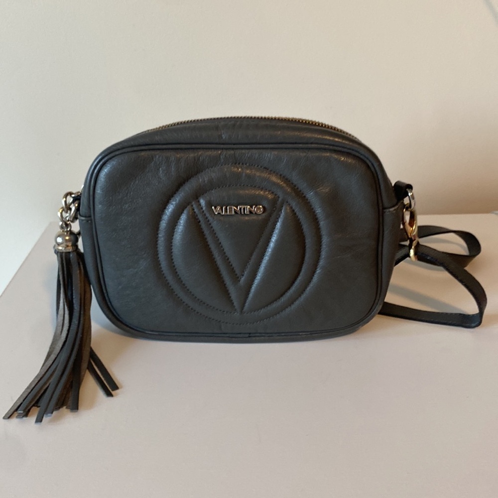 Mario by Mario Valentino Mia Logo Leather Camera Shoulder Bag